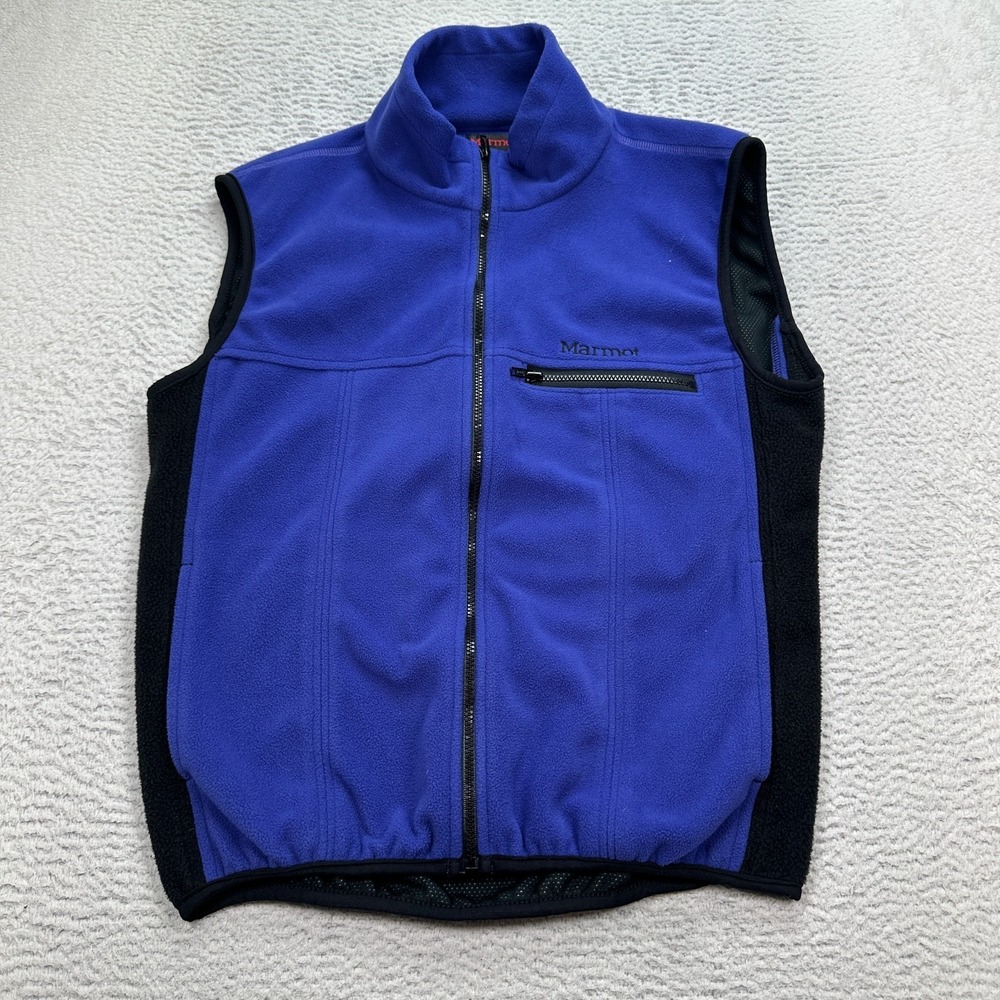 Vintage Marmot Windstopper Vest Unisex Medium Fleece Full Zip Outdoor Hiking